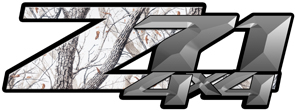  on Realtree Snow Camouflage Chevy Z71 4x4 Bedside Decals For Silverado