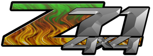 Green Flame 4x4 Bedside Chevy Z71 Decals for Colorado, Siverado or Sierra GMC Truck #9502 Green Flame 4x4 Bedside Chevy Z71 Decals for Colorado, Siverado or Sierra GMC Truck #9502